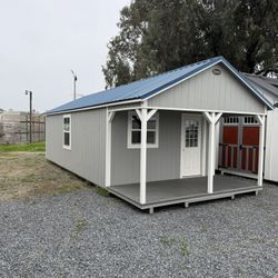 14x32 Tiny Home-Ready Shed w/ Porch & Loft - Perfect for ADU, Cabin, Studio