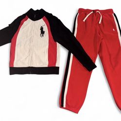 Kids Ralph Lauren Polo Sweatsuit Set Size Medium 10/12
