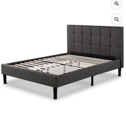 Upholstered Platform Bed Frame Grey. Deliver and mattress available but not included.