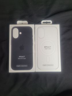 Apple iPhone 17 silicon case black and clear color
