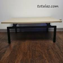 Landing DESC: LIFT B COFFEE TABLE MODEL: LIFT-B-CT-442618 #3132 #AAN205C FINISH: WHITE WALNUT METAL: MATTE BLACK