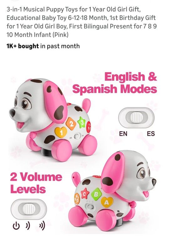 Bilingual Musical Puppy Toy