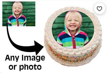 Edible Image Cake topper 8" birthday party decoration