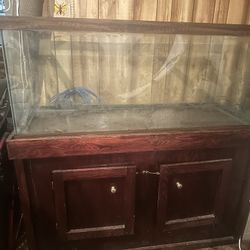 75 Gallon Fish tank With Mahogany Stand