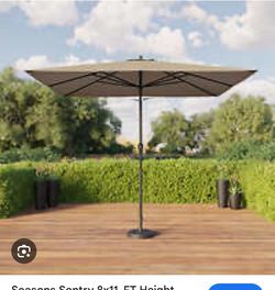 Seasons Sentry 8' x 11' Height Adjustable Market Umbrella
