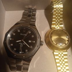 Brand New Boluvas Marine Star Diamond accents Watch And Vintage Timex UFO Rear Set Crown Mint 150 Cash For Takes All 