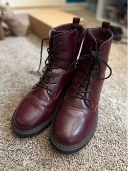 Burgundy boots