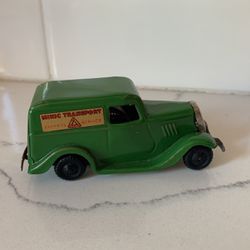 Vintage Tin Minic Transport Van Windup Toy