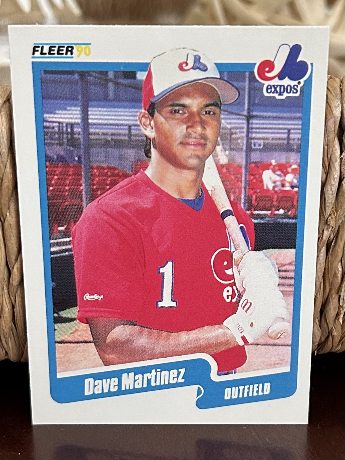 1990 Fleer Dave Martinez Baseball Error Card