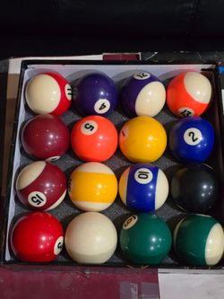 Complete Pool Ball Set 16 Balls