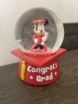 “Graduation” Minnie Mouse Musical Waterglobe”
