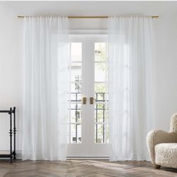 Crate&Barrel Linen Curtains-NEW
