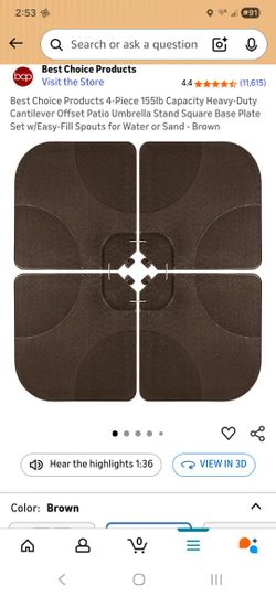 BCP Umbrella Weight Base Brown