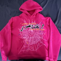 pink sp5der hoodie