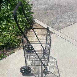 Utility Shopping Cart with Wheels. Shopping Cart Laundry Cart