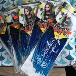 Blue Crochet Twist Hair