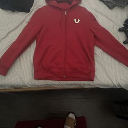 True Religion Zip Up Red Large