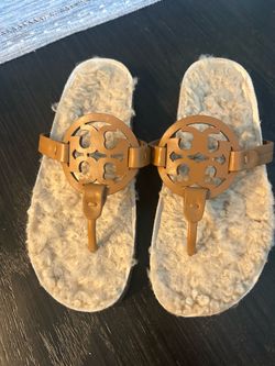 Tory Burch Women's Miller Cloud Shearling Sandals size 7