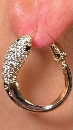 Snake-shaped women's earrings. $25.