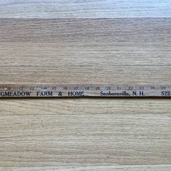 Vintage Longmeadow Farm & Home Sanbornville, New Hampshire Yard Stick