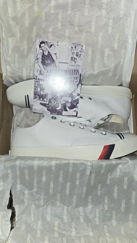 Pro-Keds Royal Lo Lace Up White Leather Shoes Sneaker