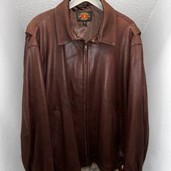H. Stockton Atlanta Leather Men's Jacket Coat XXL
