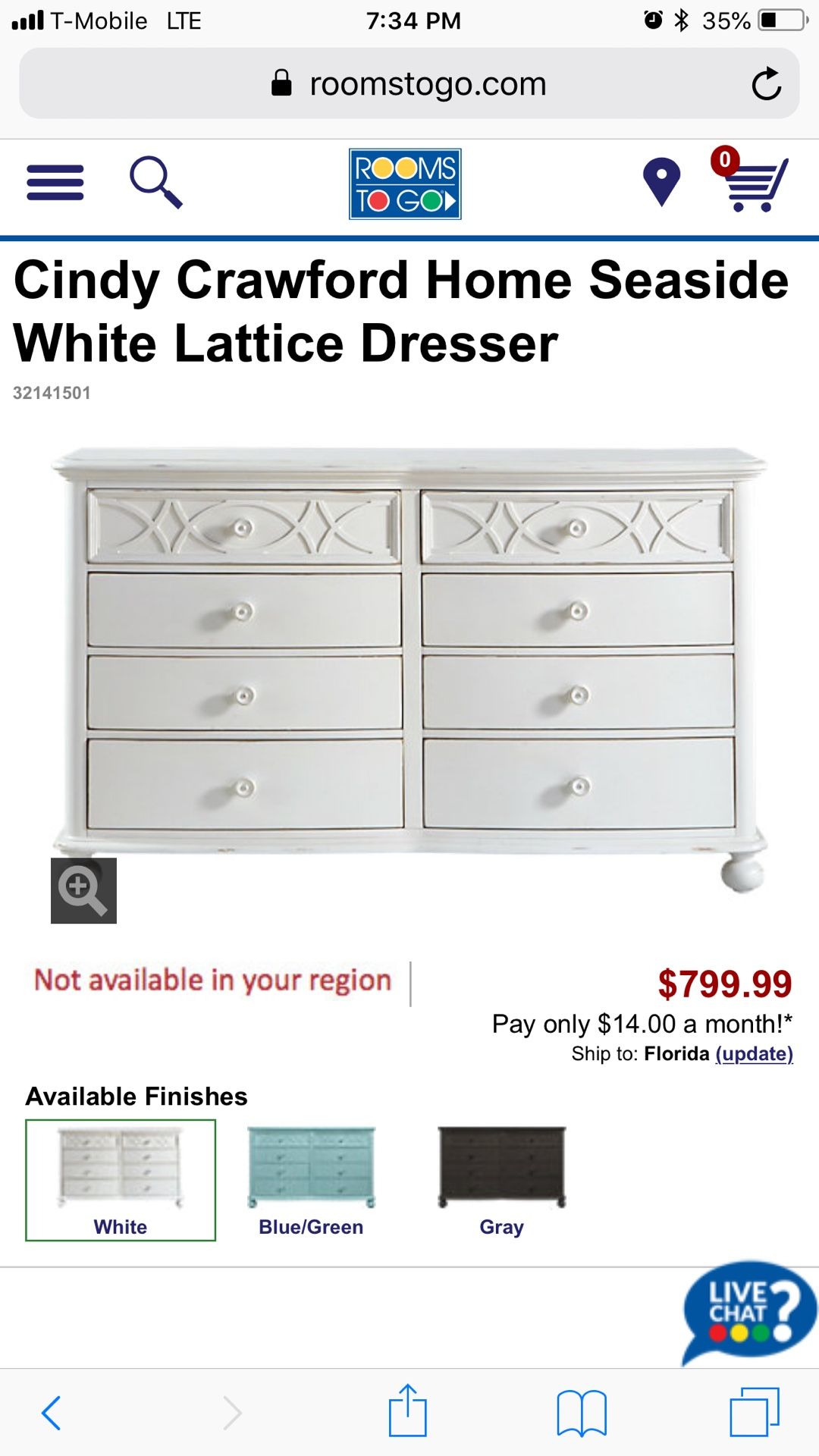 Cindy Crawford Home Seaside White Lattice Dresser For Sale In Boca Raton Fl Offerup