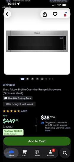Whirlpool under cabinet microwave