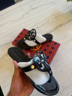 Tory Burch Miller Sandals Black Patent