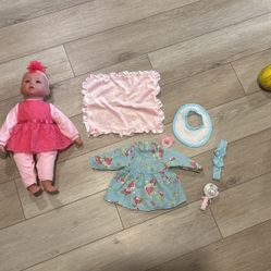 New Baby Doll And Accessories Out Of Box
