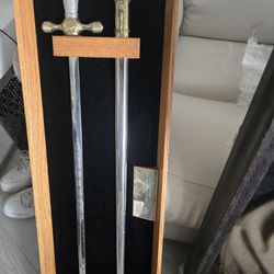 USMA Sabre in a display Case. 