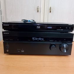 Sony 4K  Bluetooth Receiver Multi 150 WattChannel AV STR DN850 & Remote Blu-ray Disc Player Bdp S380  24 Hour Test Period Money Refunded If  Unhappy