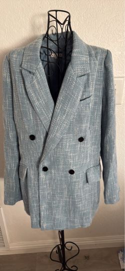 Hyfve Double Breasted Tweed Blazer