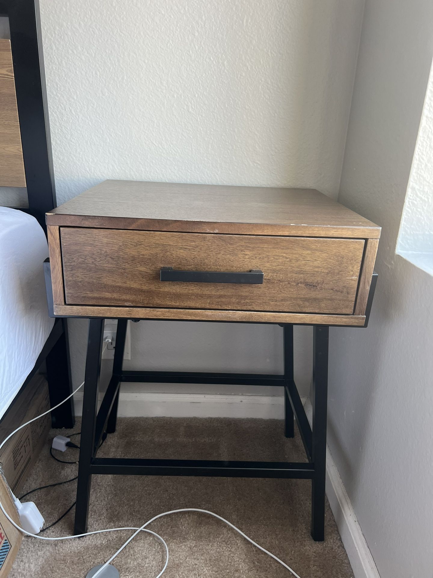 Corinna Angle Leg Side Table Wood - Thresholdâ„¢