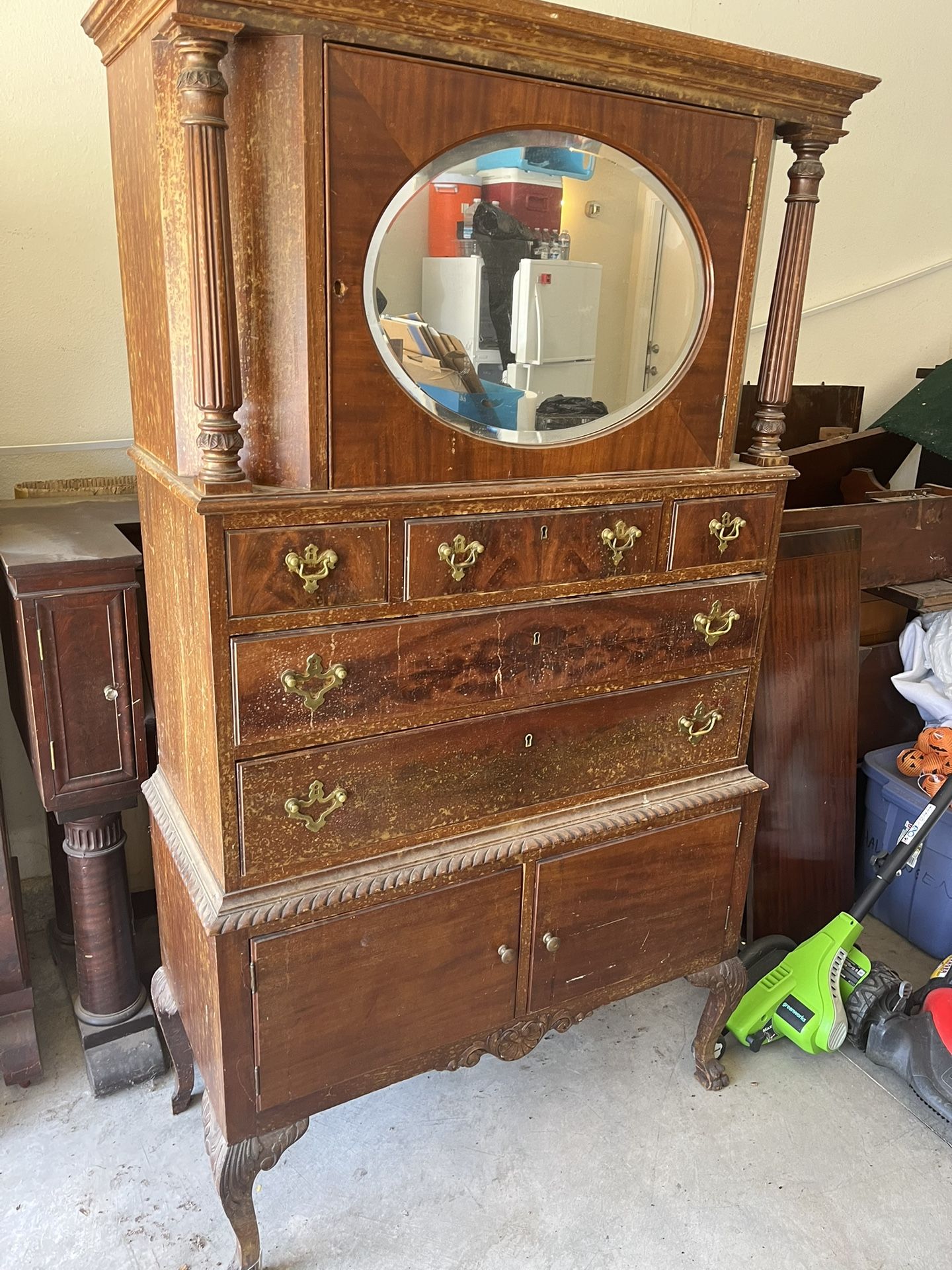 Antique armoire with mirror-Free to good home