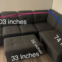 Sectional Couch With Ottoman 