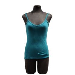 Size Small Teal Spaghetti Strap Tank Top Stain Pictured