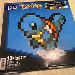 MEGA Pokémon Squirtle Pixel Art Building Set