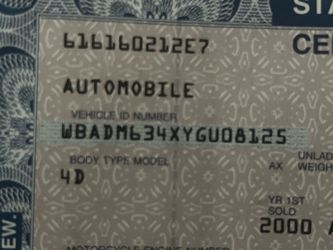 2000 BMW
