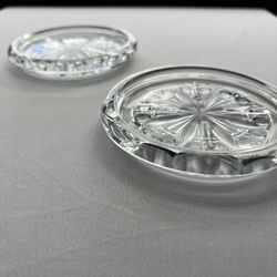 Pair Of Vintage BACCARAT Lead Crystal Wine Champagne Bottle Coaster