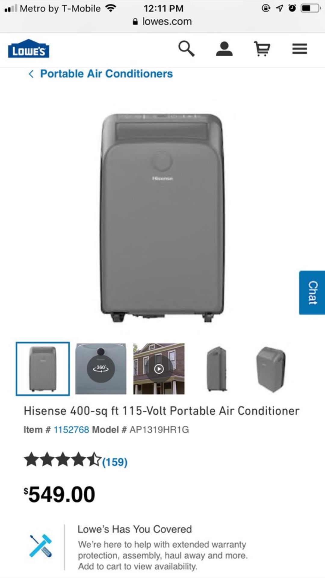 hisense Portable AC connects to window