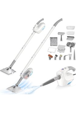 10-in-1 Steam Mop, Detachable Handheld Steam Cleaner, Multi & Up Steamer for Cleaning with 350ml Tank,10s Heat-Up, 23Ft Cord, 248°F 1200W Powerful Flo