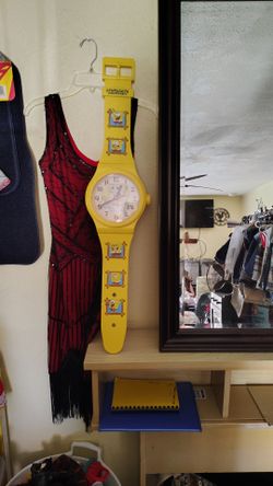 Huge Vintage Decor Sponge Bob hang in wall watch