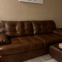  Real Leather Sofa
