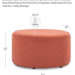 Two Modern 24 Inch Ottomans