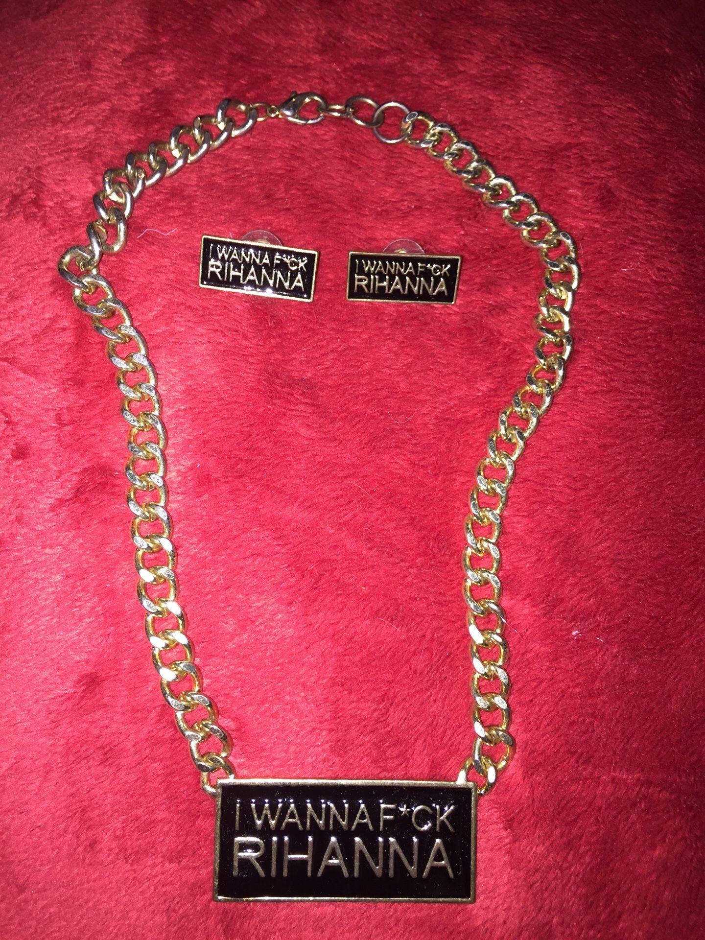 Rihanna Necklace and Earring set