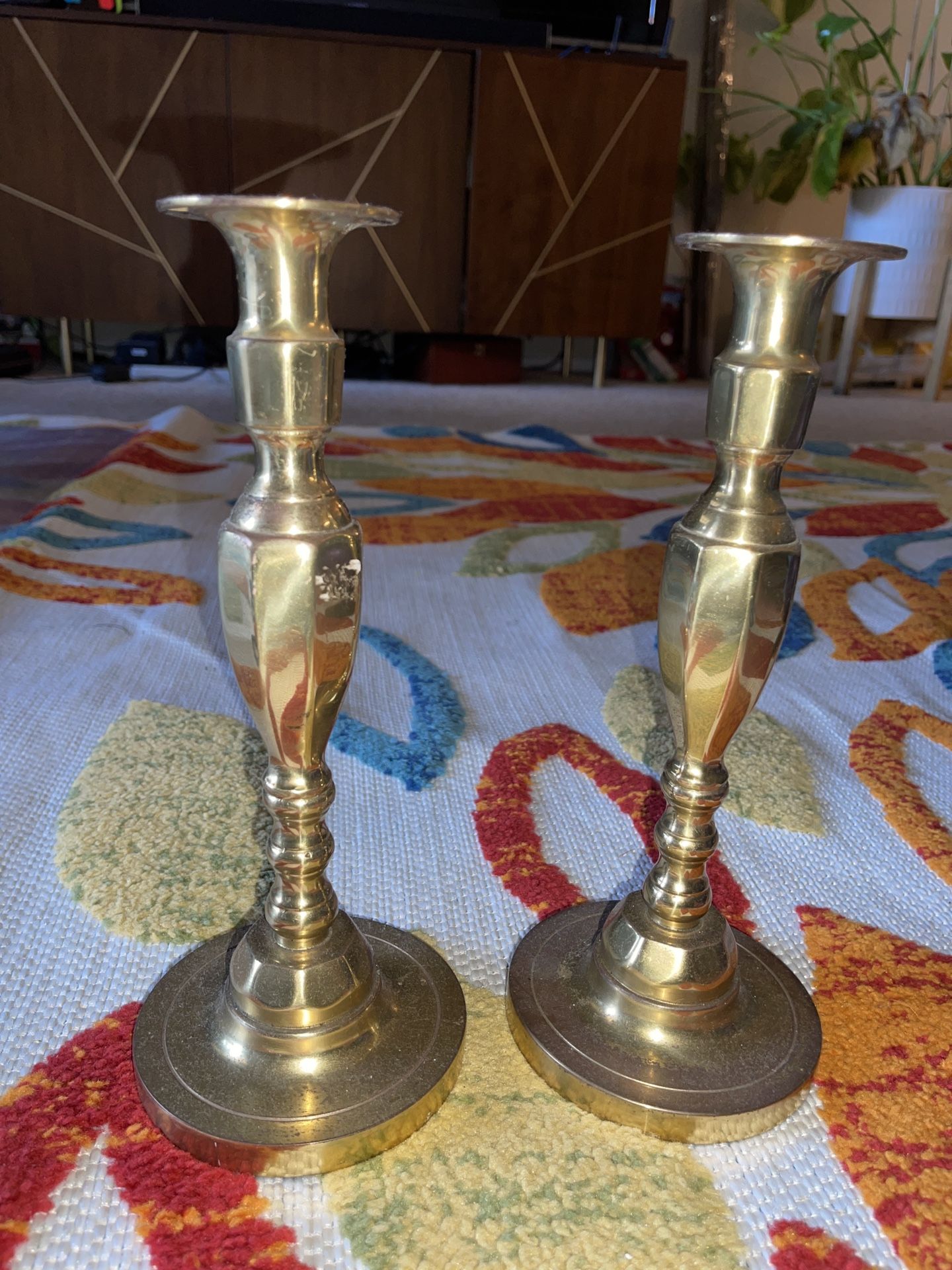 Vintage Brass Candle Holders