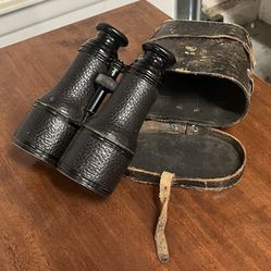 WWII Colmont FT Leather Binoculars