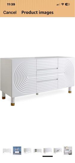 Now House by Jonathan Adler Josef Buffet, White tv stand, dresser, console