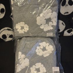 Denim Tears Grey Hoodie & Pants Set Size M